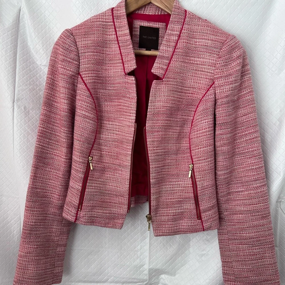 Vintage The Limited Pink Textured Blazer - Picture 3 of 11